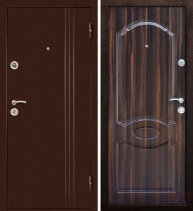 Дверь Экстра темный орех 860*2050 "Пр" мет. модель с фурн.
