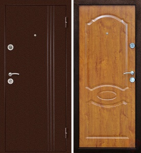 Дверь Экстра золотой дуб 860*2050 "Пр" мет. модель с фурн.